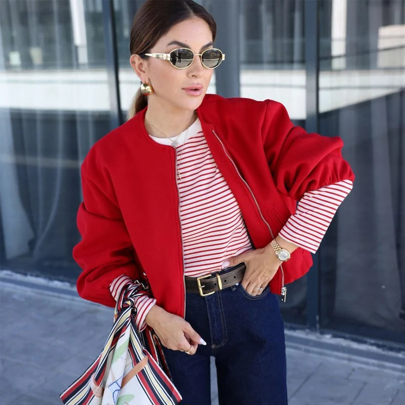 Bomber Corta Deportiva Mujer