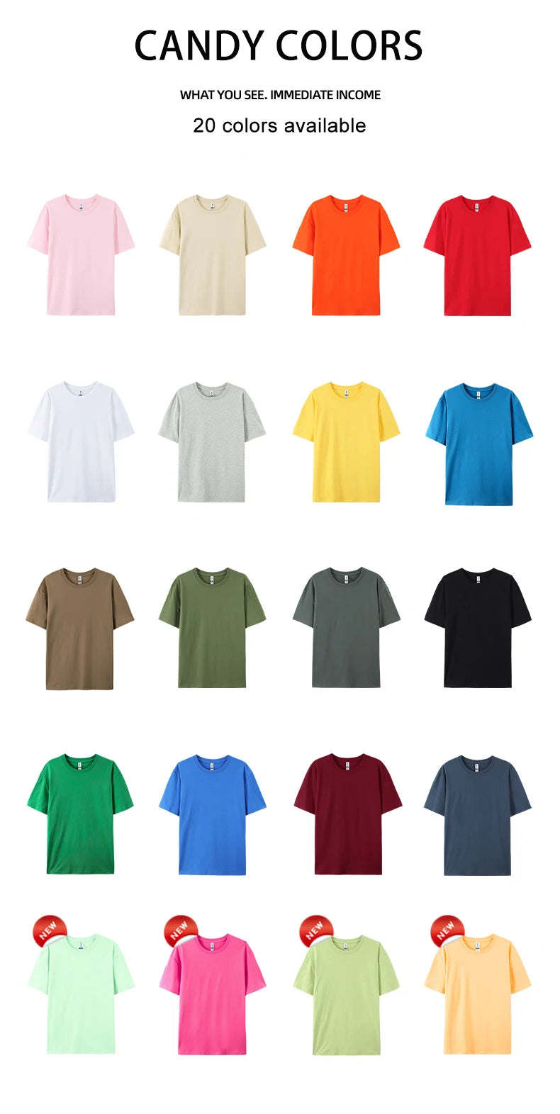 Camiseta Básica Algodón Mujer — Lisa y Holgada
