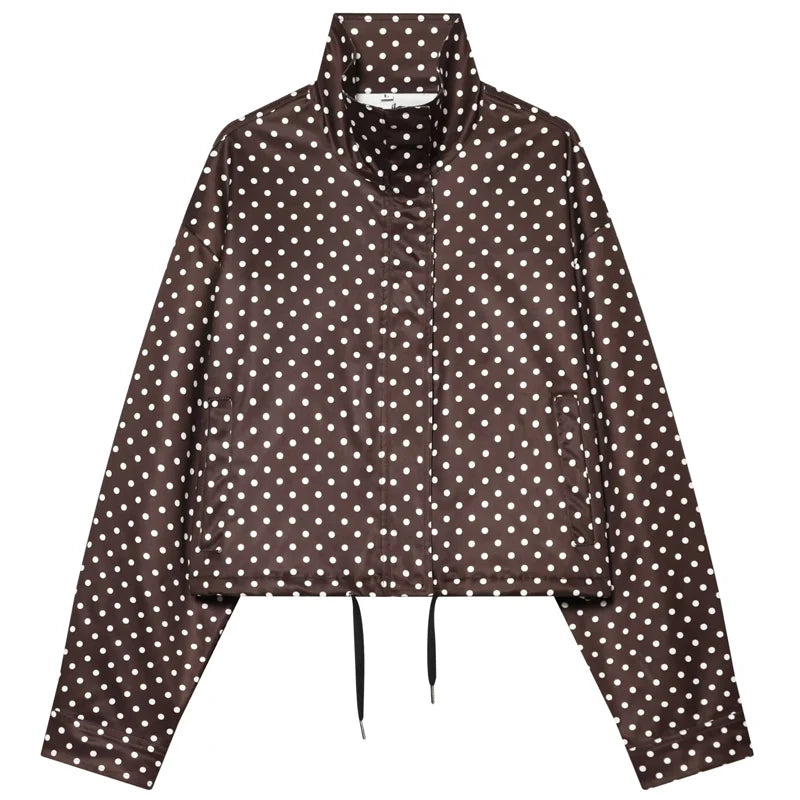 Bomber Lunares Oversize Mujer — Streetwear