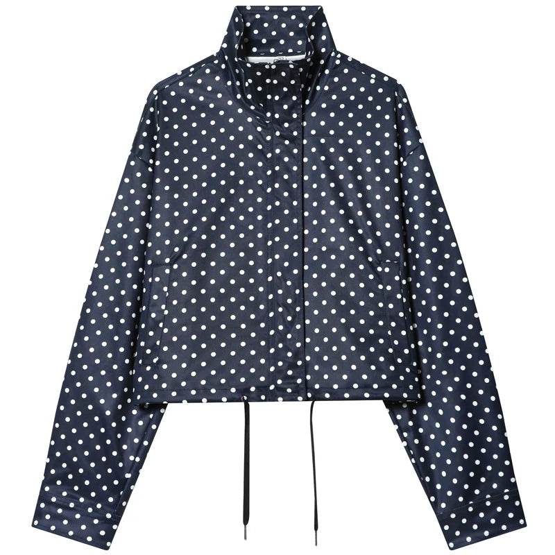 Bomber Lunares Oversize Mujer — Streetwear