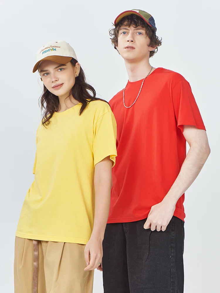 Camiseta Básica Algodón Mujer — Lisa y Holgada