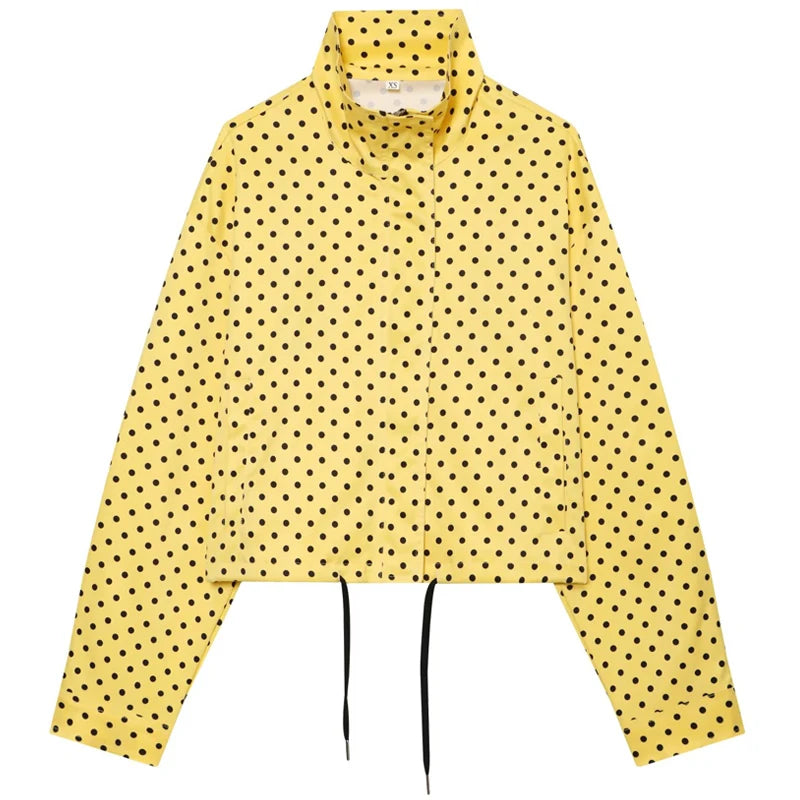 Bomber Lunares Oversize Mujer — Streetwear