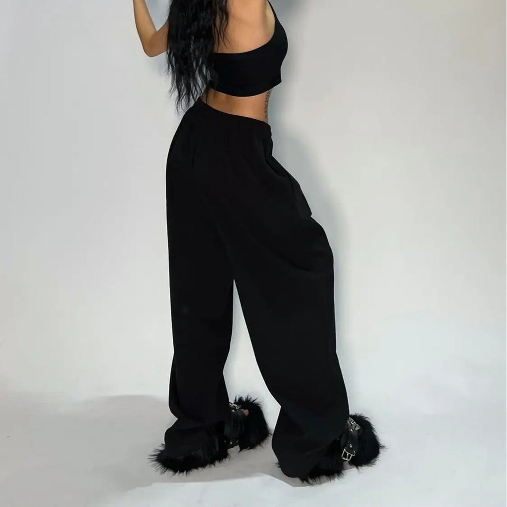 Cargo Y2K Baggy Mujer — Franjas Laterales