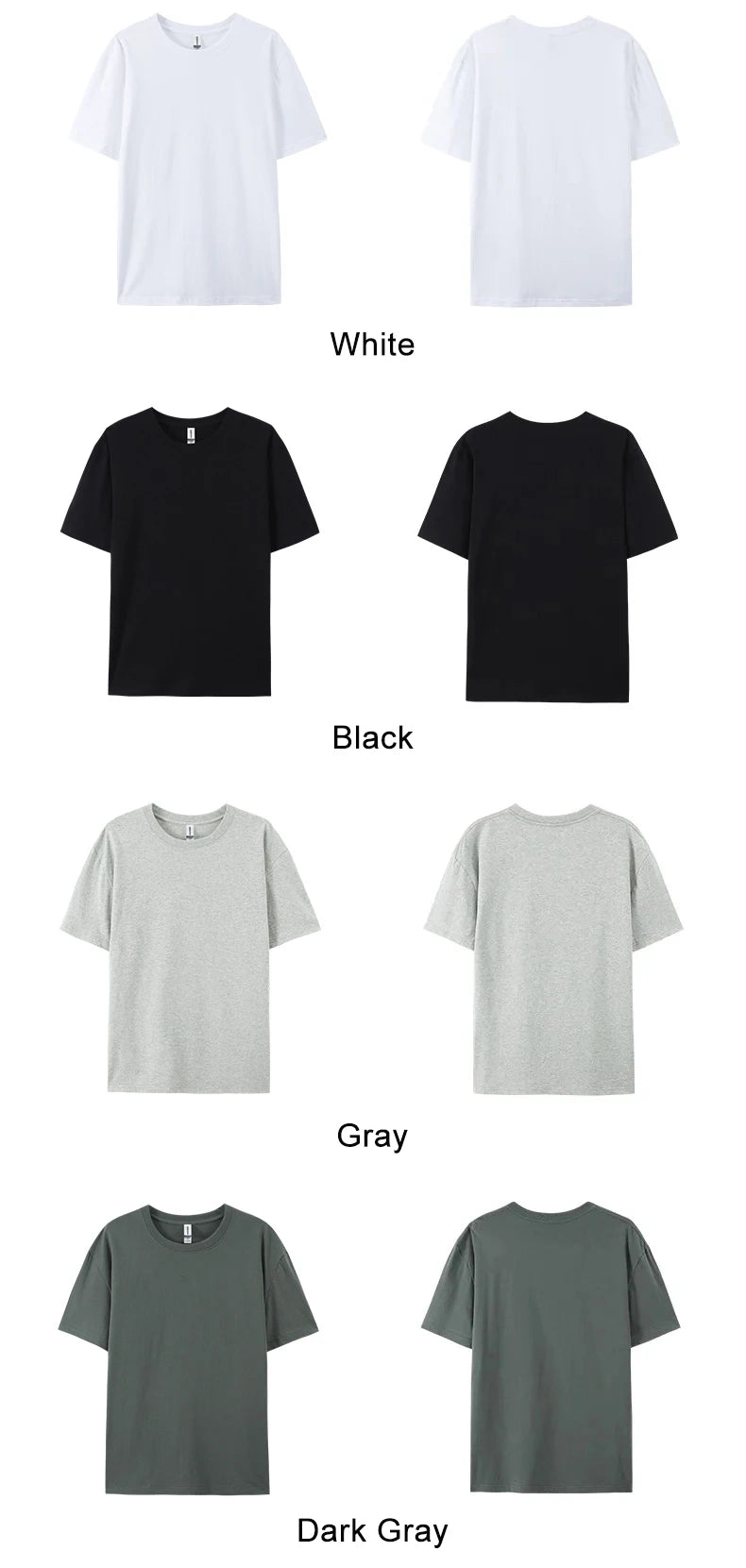 Camiseta Básica Algodón Mujer — Lisa y Holgada