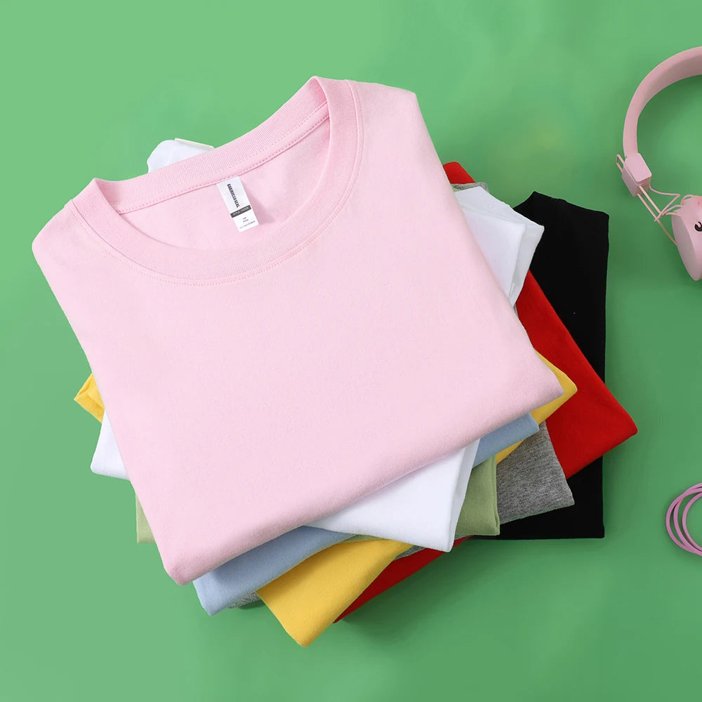 Camiseta Básica Algodón Mujer — Lisa y Holgada