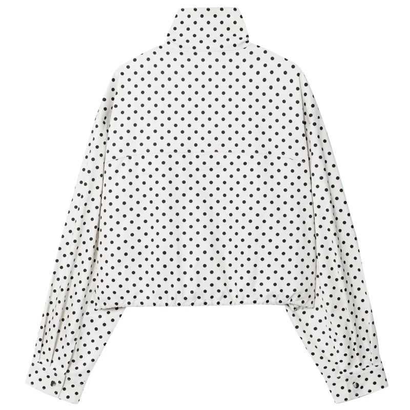 Bomber Lunares Oversize Mujer — Streetwear