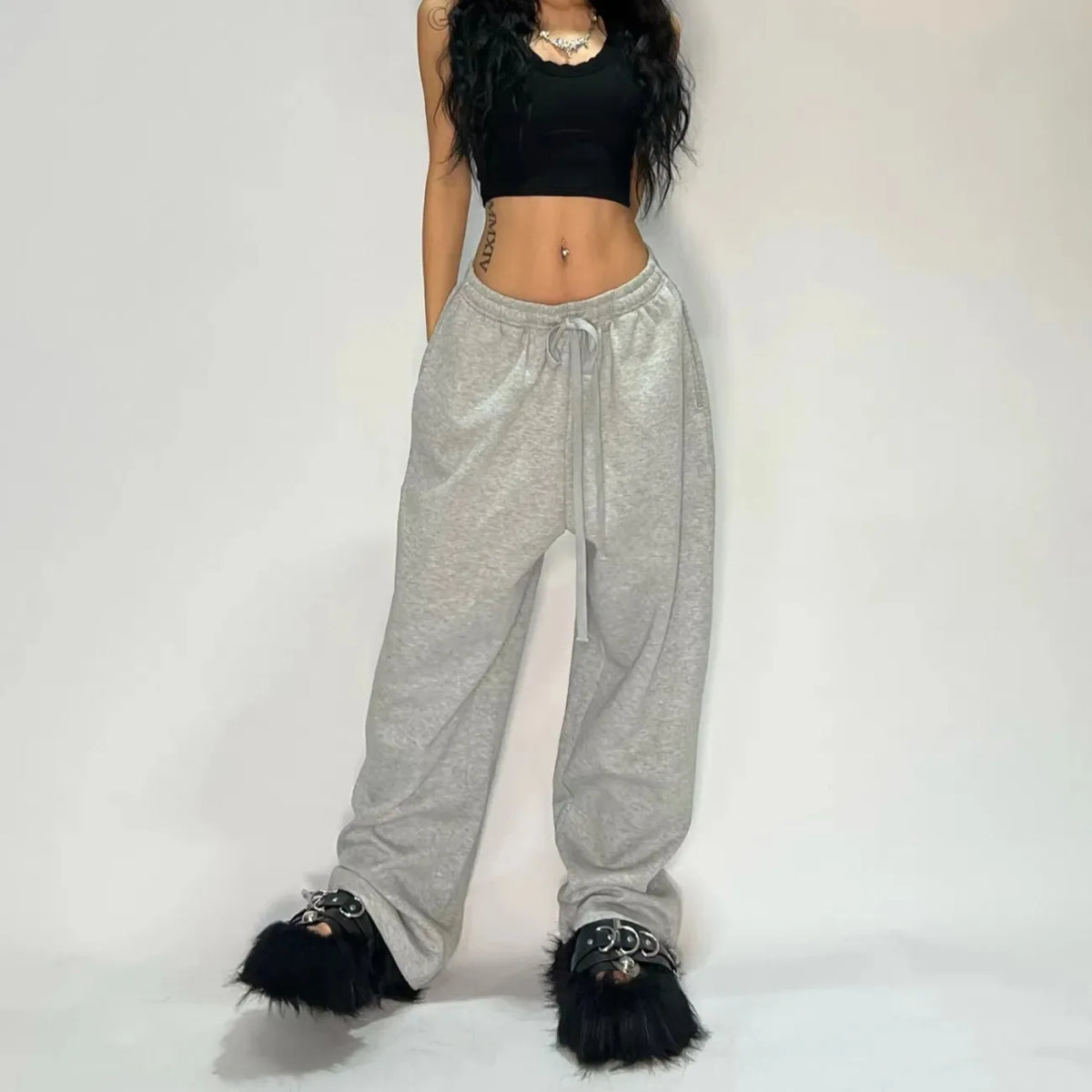 Cargo Y2K Baggy Mujer — Franjas Laterales