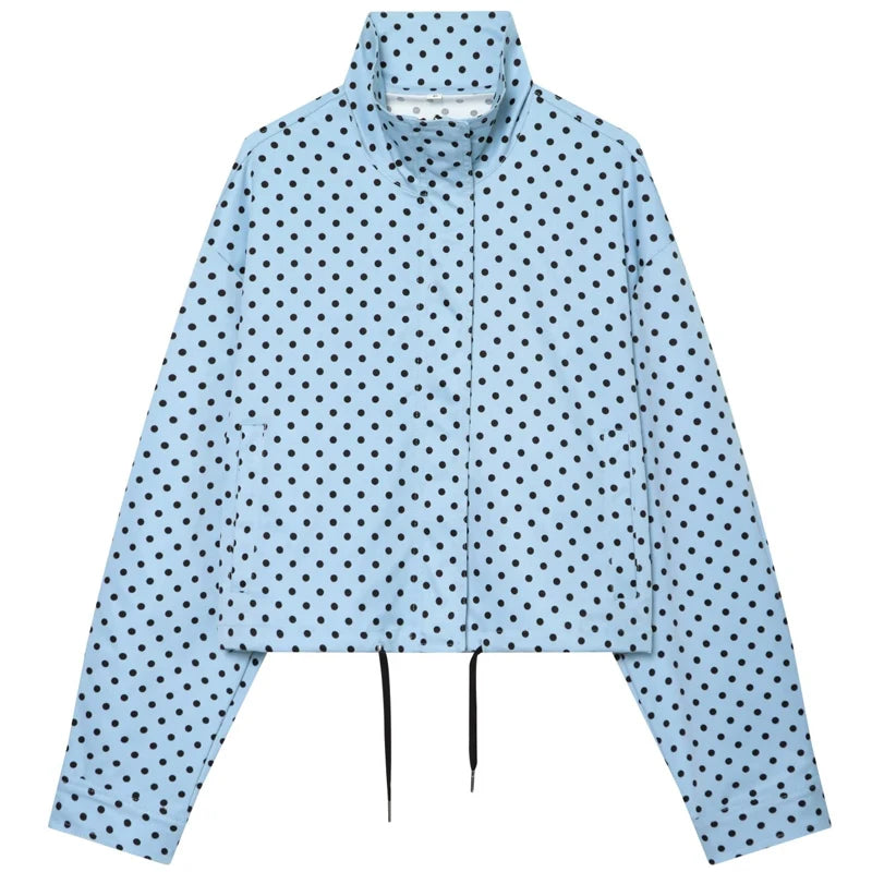 Bomber Lunares Oversize Mujer — Streetwear