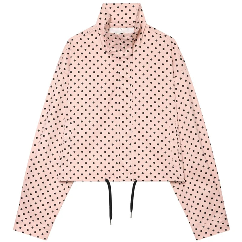Bomber Lunares Oversize Mujer — Streetwear