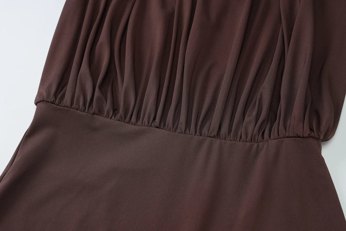 Vestido Mini Halter Bodycon Mujer — Encaje y Espalda Descubierta