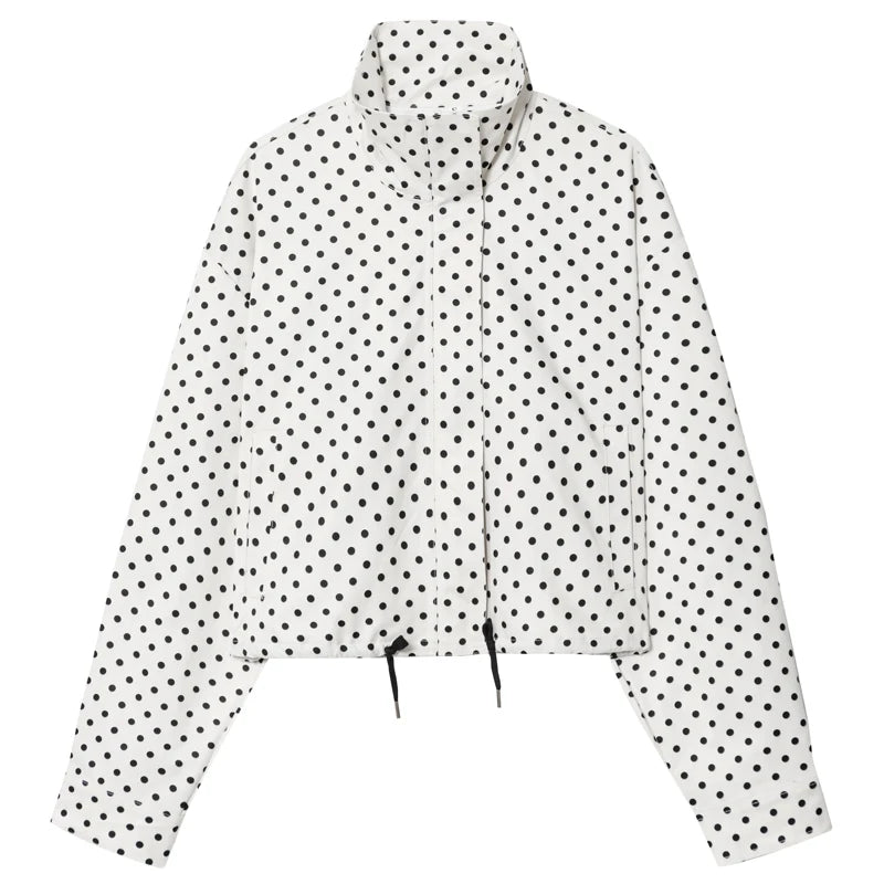 Bomber Lunares Oversize Mujer — Streetwear
